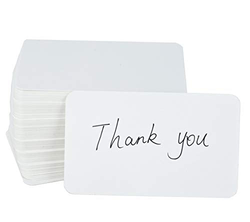 100pcs Blank Kraft Paper Card Word Card Message Card DIY Gift Card (White)