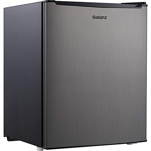 cubic foot compact dorm refrigerator Stainless Steel + Free Clean Fabric Cloth