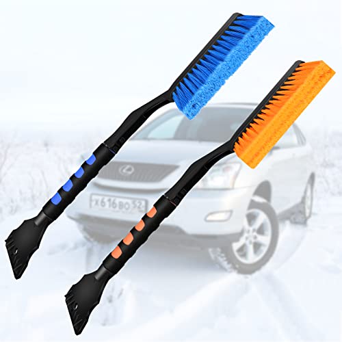 Brush and Detachable Ice Scraper 2 Pieces Windshield Ice Scraper 22.8 Inch Long Car Window Scraper Car Snow Remover Windshield Snow Scraper Automotive Exterior Accessories for Car Truck Vehicle