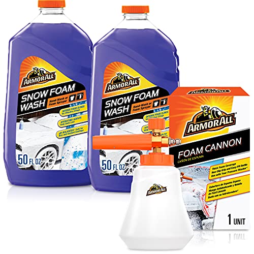 All Foam Cannon Kit (3 Items) - pH Balanced Foaming Car Wash and Non-Slip Grip Foam Sprayer Kit, Safe for Wax and Sealant Coatings