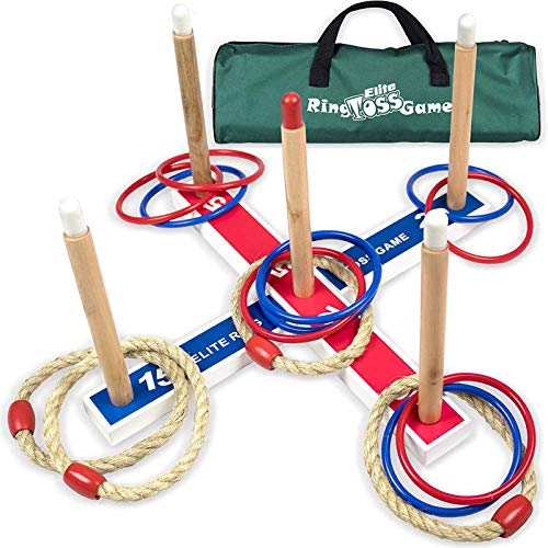 Sportz Ring Toss Games for Kids - Indoor Holiday Fun or Outdoor Yard Game for Adults &amp; Family - Easy to Set Up w/ Compact Carry - Backyard Toys