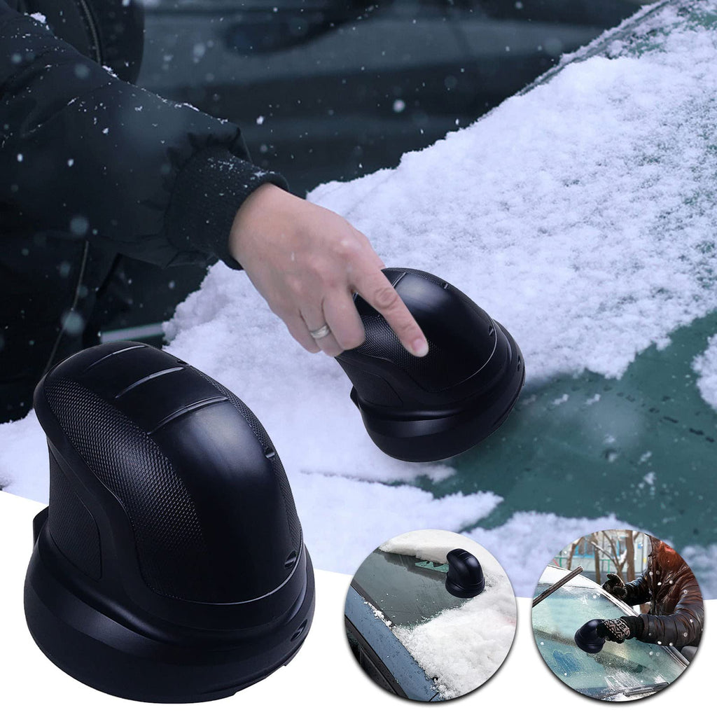 Snow Scraper, Cordless Snow and Ice Scraper for Car, USB Rechargeable Automotive Window Windshield Snow Remover Deicer Cone, Portable Car Defrosting and Deicing Cleaning Tool (Black)