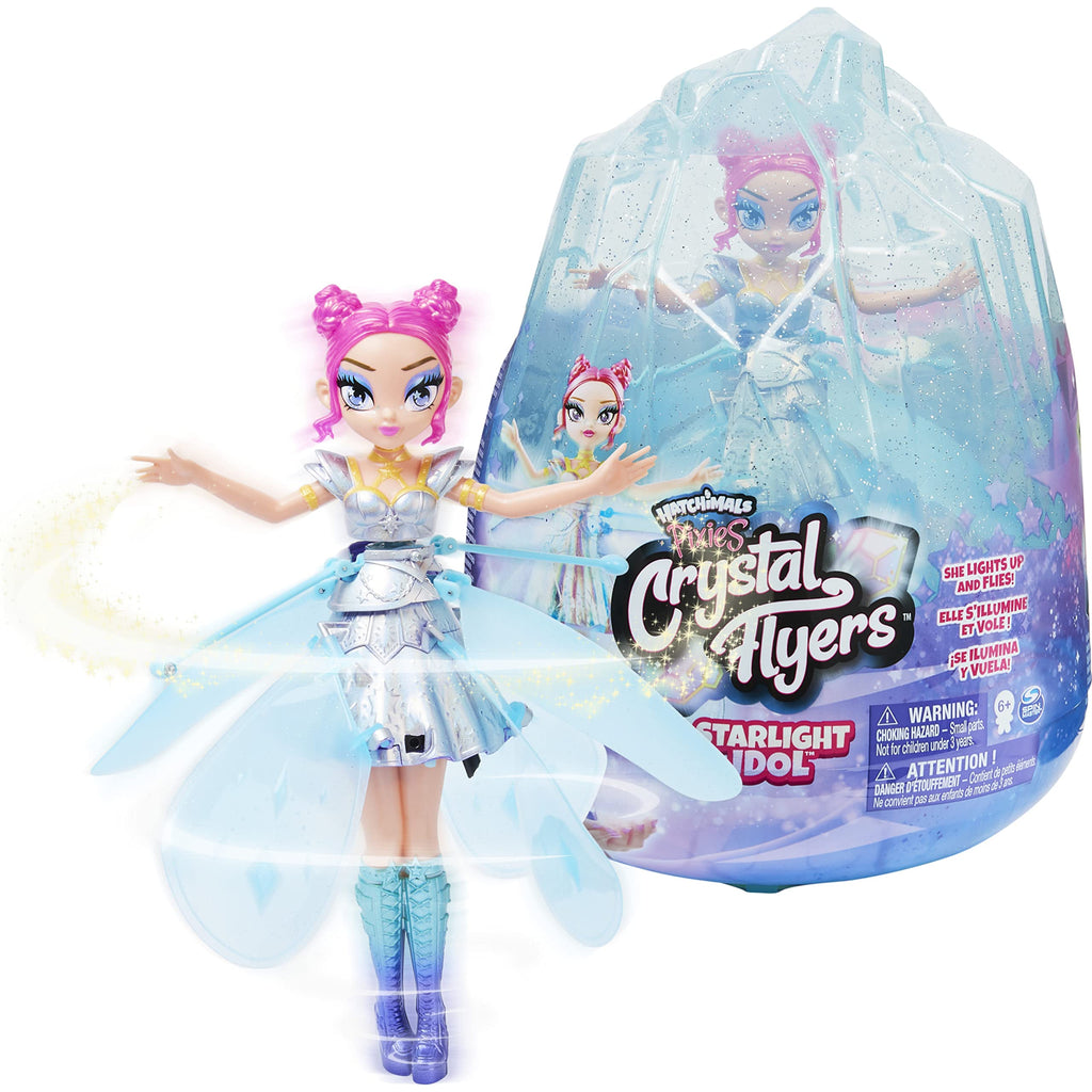 Pixies, Crystal Flyers Starlight Idol Magical Flying Pixie Toy with Lights, Kids Toys for Girls Ages 6 and up